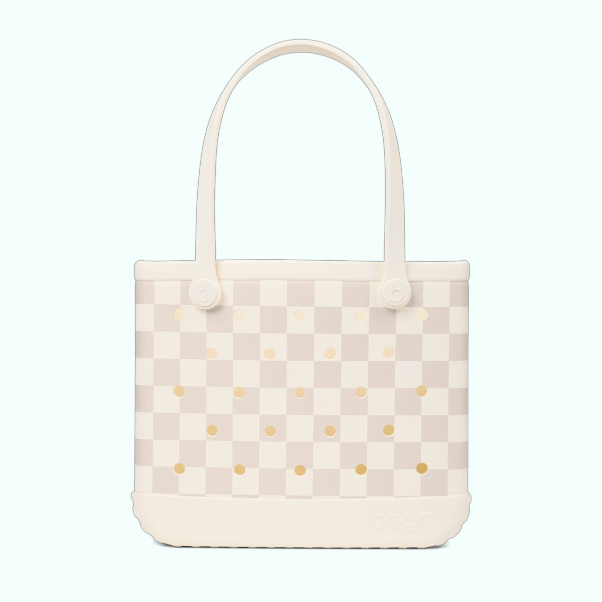 Baby Bogg Bag Checkered Coconut/Mushroom Outdoor Adventure Pool Tote Waterproof Durable with Reinforced Handles for Weekend Getaways Travel Organizer Vacation Essentials for Women