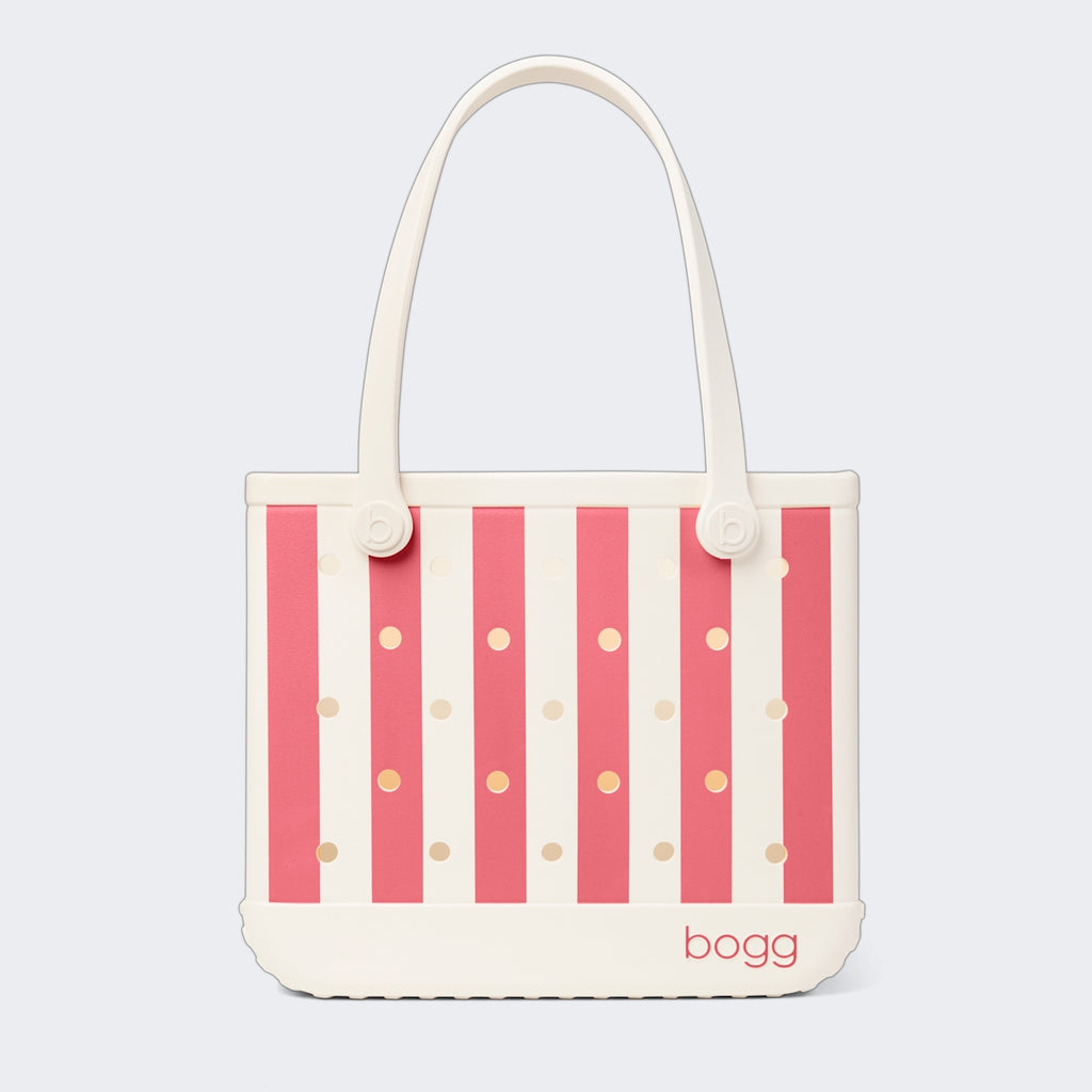 Baby Bogg Bag Capri Coral Stripe Family Beach Day Carryall Travel Friendly Tip Resistant with Reinforced Handles for Tropical Vacations Travel Organizer Vacation Essentials for Women