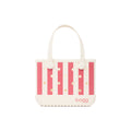 Bitty Bogg Bag Capri Coral Stripe Holiday Cruise Tote Premium Travel Friendly Deep Storage Interior for Boat Excursions