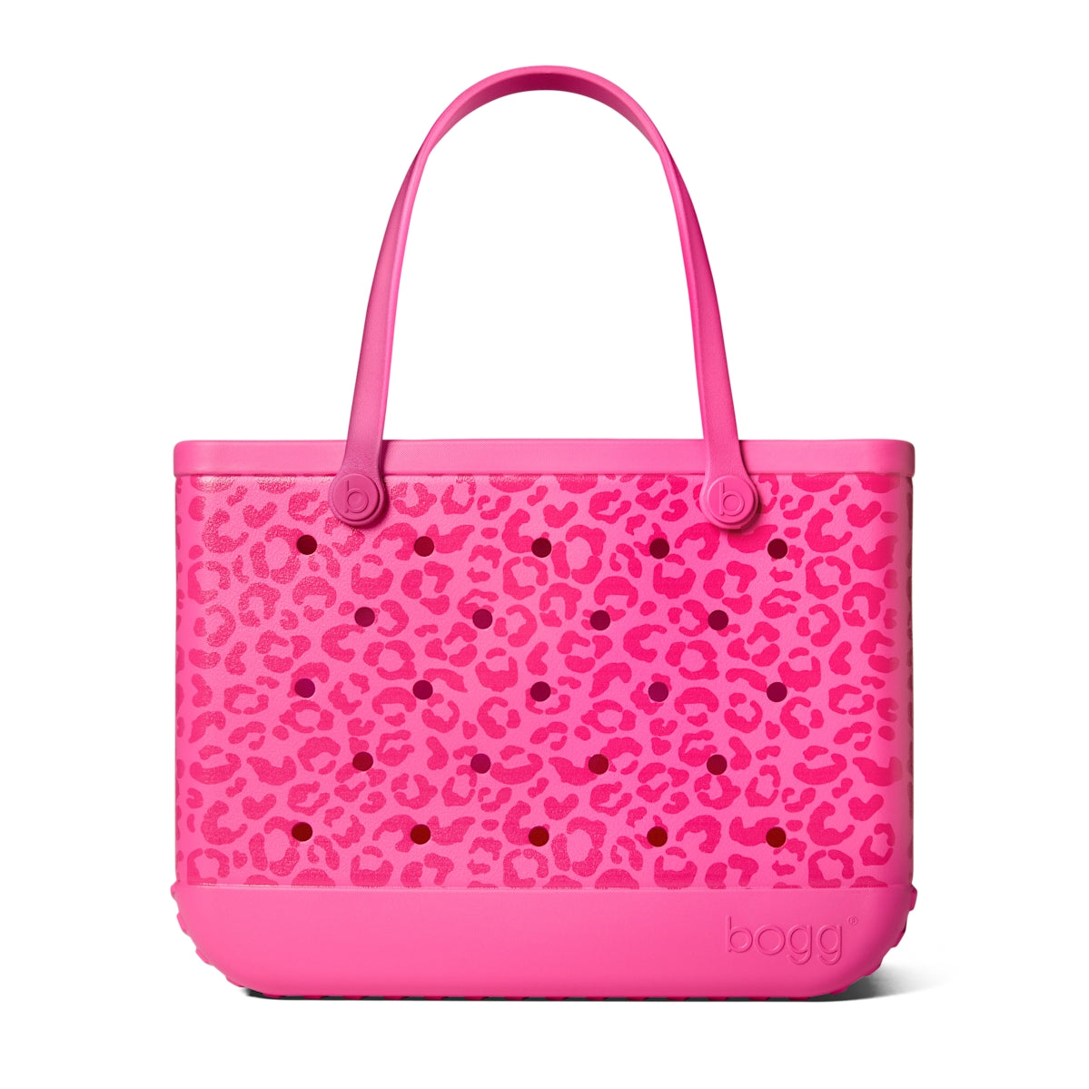 Original Bogg Bag Purrr fectly Pink Leopard Vacation Gear Organizer Heavy Duty Quick Dry Adjustable Shoulder Strap for Resort Vacations