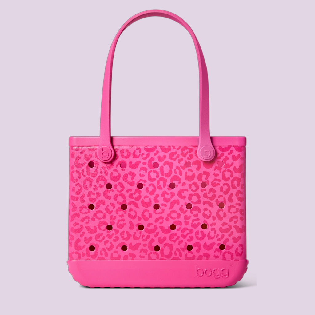 Baby Bogg Bag Purrr fectly Pink Leopard Luxury Resort Pool Tote Washable Durable with Makeup Bag for Weekend Getaways Travel Organizer Vacation Essentials for Women