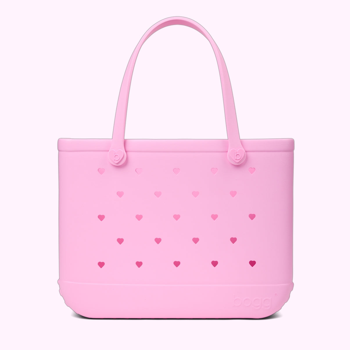 Original Bogg Bag Cut Out Heart Pink Taffy Ocean Day Storage Tote Ultra Durable Easy Clean Waterproof Phone Pouch Included for Women