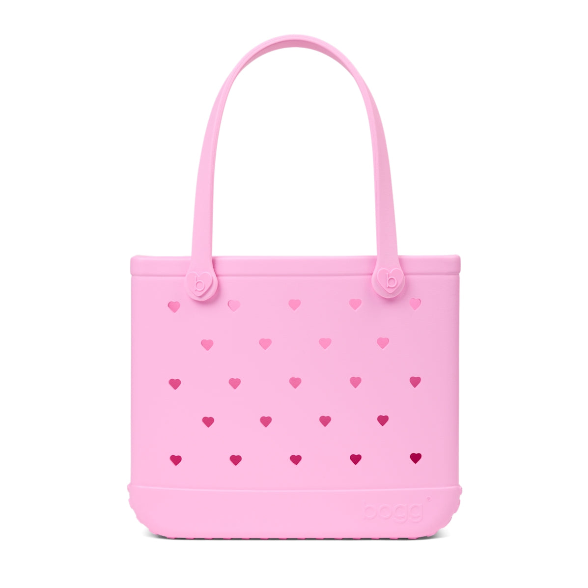 Baby Bogg Bag Cut Out Heart Pink Taffy Waterproof EVA Beach Tote Bag Oversized Washable with Adjustable Shoulder Strap for Summer Travel Travel Organizer Vacation Essentials for Women