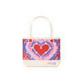 Bitty Bogg Bag Dye licious Heart Buoy Red Seaside Family Tote Premium Sandproof Non Slip Bottom Design for Weekend Travel