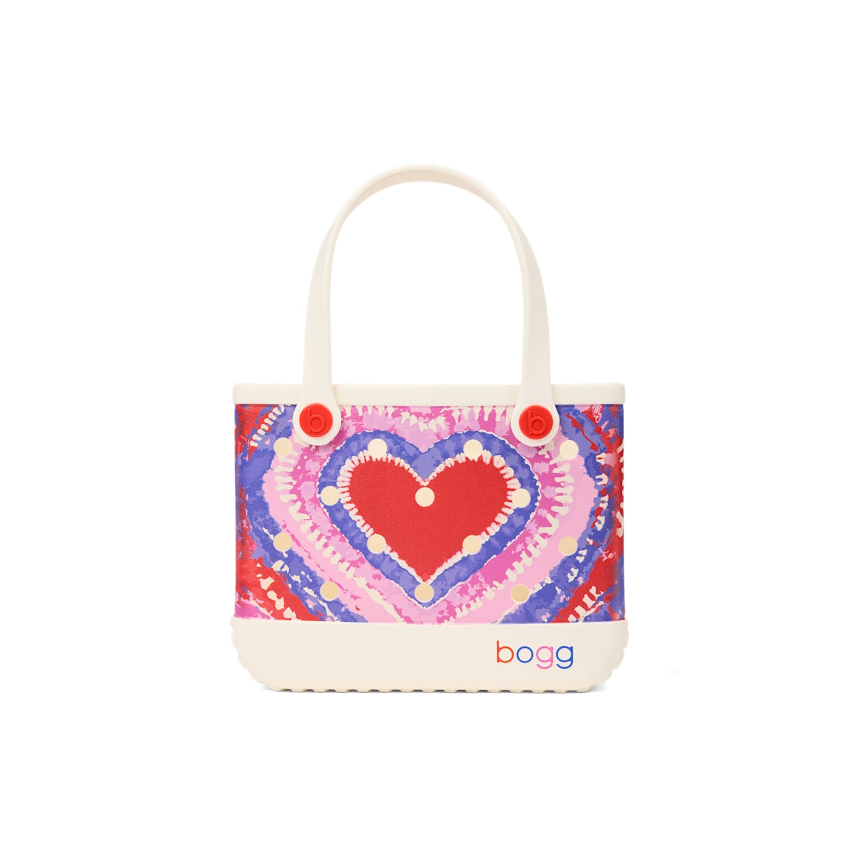 Bitty Bogg Bag Dye licious Heart Buoy Red Seaside Family Tote Premium Sandproof Non Slip Bottom Design for Weekend Travel
