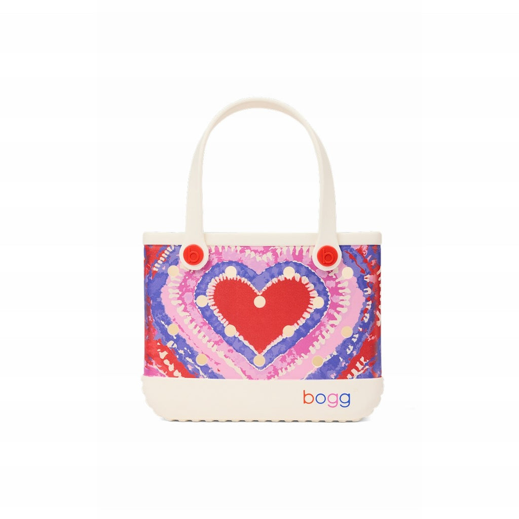 Bitty Bogg Bag Dye licious Heart Buoy Red Women's Waterproof Beach Tote Washable Easy Clean with Waterproof Phone Pouch for Cruise Travel Travel Organizer Vacation Essentials for Women