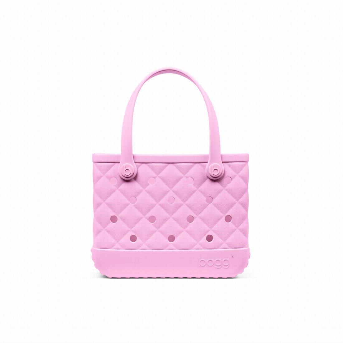Bitty Bogg Bag Quilted Pink Taffy Waterproof EVA Beach Tote Bag Waterproof Lightweight with Cosmetic Organizer for Summer Travel Travel Organizer Vacation Essentials for Women