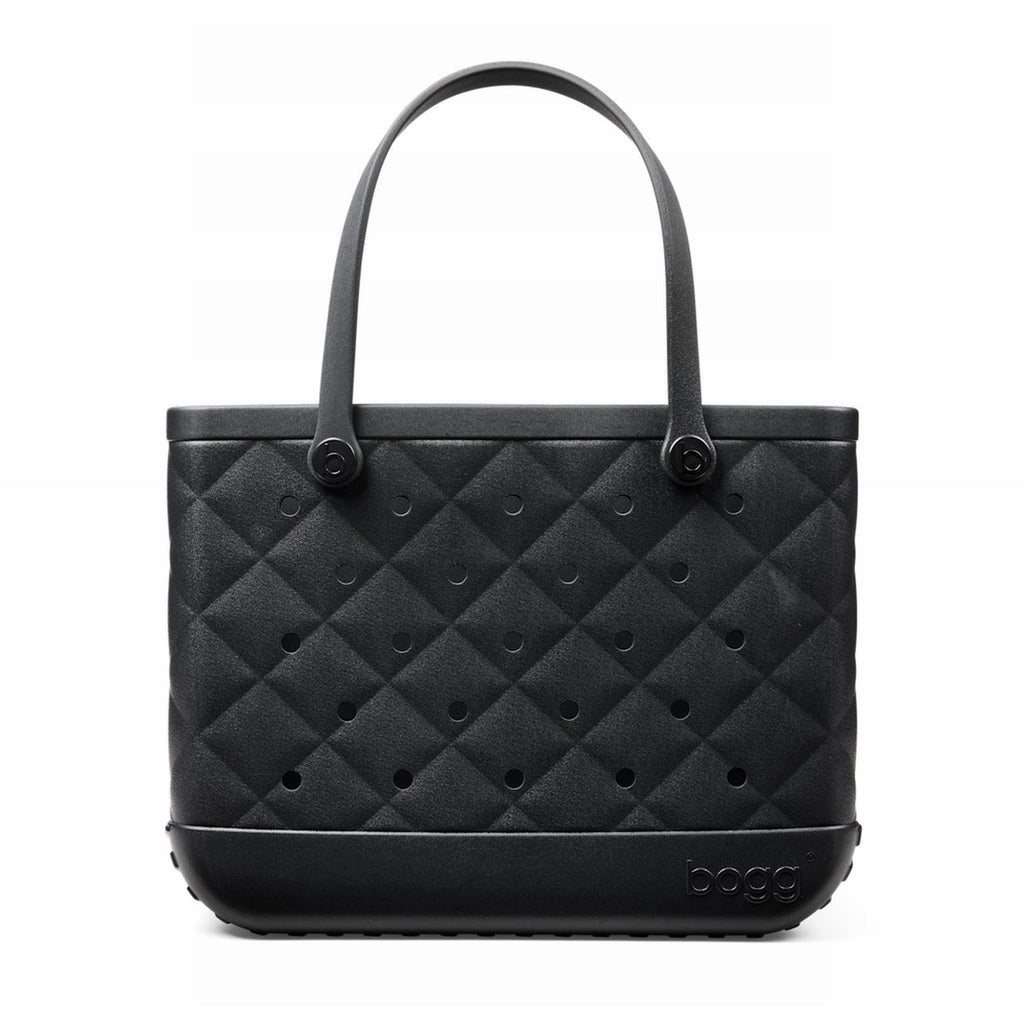 Original Bogg Bag Quilted LBD Black Beach Vacation Carryall Stylish Travel Friendly Adjustable Shoulder Strap for Family Trips