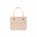 Bitty Bogg Bag Quilted Freshly Pressed Linen Travel Companion Beach Tote Flexible Easy Clean Reinforced Grip Handles for Cruise Travel
