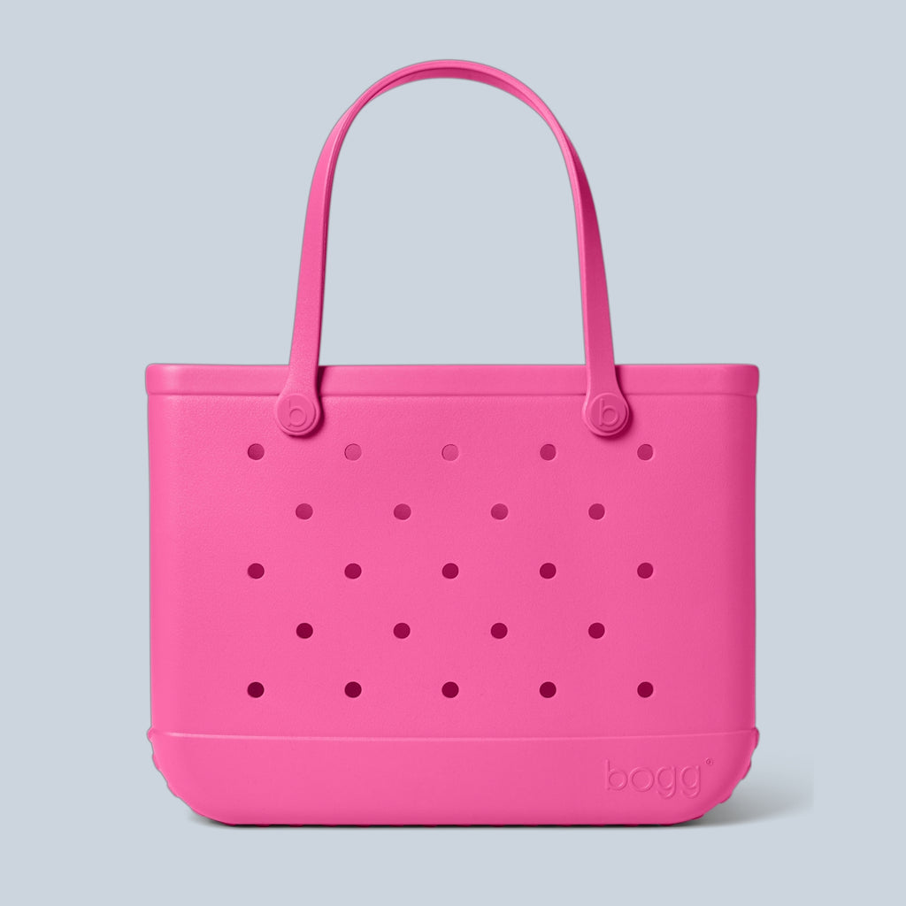 Original Bogg Bag Haute Pink Poolside Storage Carryall Easy Clean Waterproof with Waterproof Phone Pouch for Outdoor Adventures Travel Organizer Vacation Essentials for Women