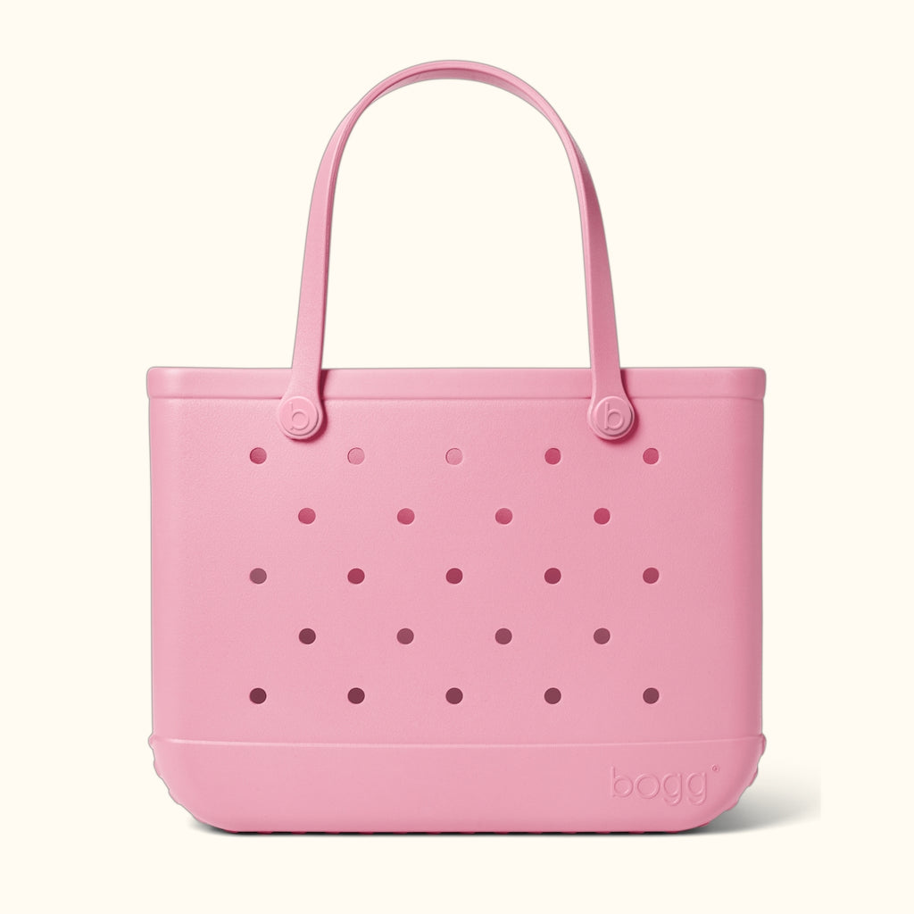 Original Bogg Bag Blowing Pink Bubbles Island Getaway Carryall Modern Easy Clean Waterproof Phone Pouch Included for Family Trips