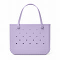 Original Bogg Bag I Lilac You a Lot Oversized Beach Travel Tote Easy Clean Waterproof with Easy Clean Surface for Lake Adventures Travel Organizer Vacation Essentials for Women