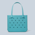 Baby Bogg Bag Turquoise and Caicos Easy Clean Rubber Tote Washable Sandproof with Cosmetic Organizer for Weekend Getaways Travel Organizer Vacation Essentials for Women