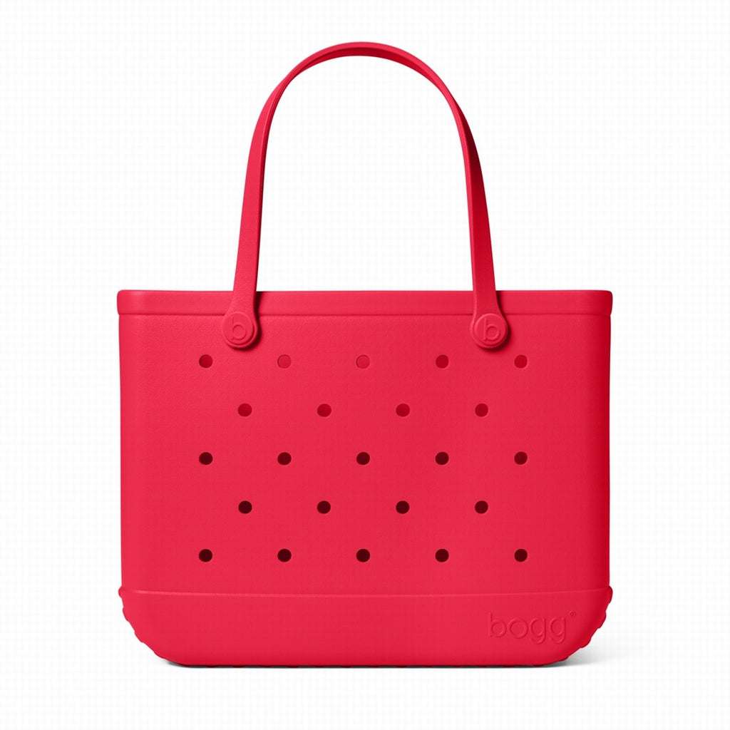 Original Bogg Bag Off to the Races Red Tropical Resort Beach Bag Lightweight Oversized Waterproof Phone Pouch Included for Cruise Travel