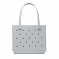 Baby Bogg Bag Shades of Gray Easy Clean Rubber Tote Waterproof Easy Clean with Cosmetic Organizer for Camping Trips Travel Organizer Vacation Essentials for Women