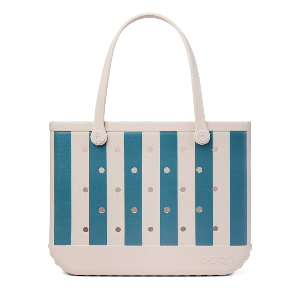 Original Bogg Bag Dockside Stripe Waterfront Travel Tote Ultra Durable Travel Friendly Accessory Organizer Pouch for Pool Activities