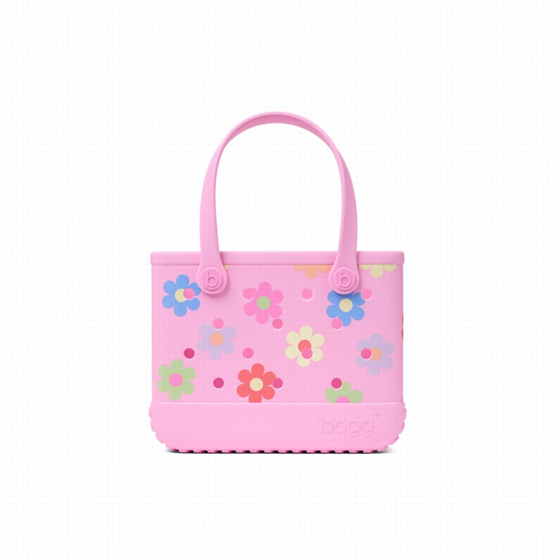 Bitty Bogg Bag Happy Flowers Beach Picnic Storage Bag Portable Tip Resistant Accessory Organizer Pouch for Cruise Travel