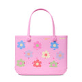 Original Bogg Bag Happy Flowers Sunshine Travel Organizer Heavy Duty Large Capacity Adjustable Shoulder Strap for Outdoor Sports