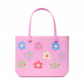 Original Bogg Bag Happy Flowers Ocean Day Storage Tote Luxury Tip Resistant Adjustable Shoulder Strap for Weekend Travel