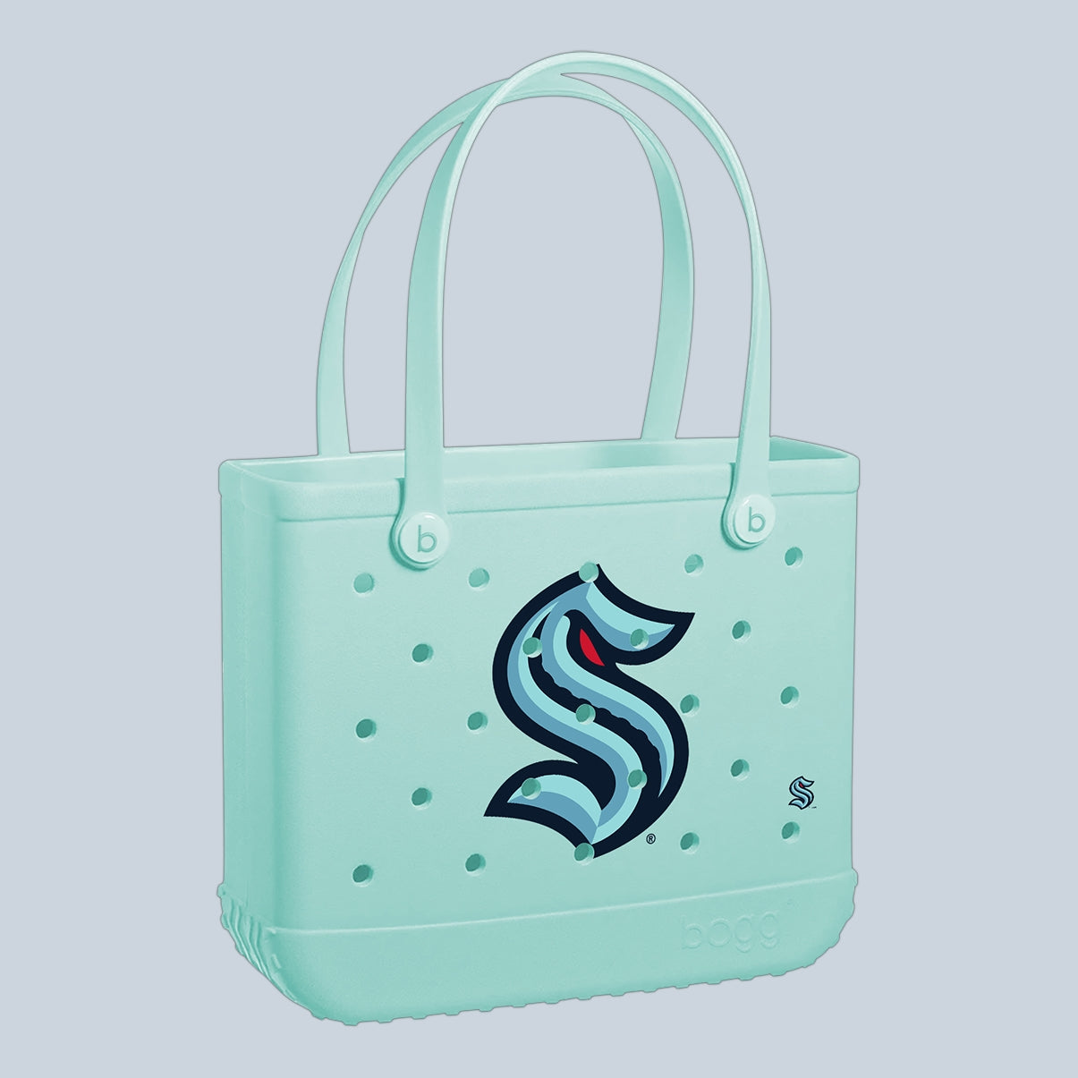Baby Bogg Bag Seattle Kraken Heavy Duty Rubber Beach Bag Large Capacity Easy Clean with Reinforced Handles for Beach Vacation Travel Organizer Vacation Essentials for Women