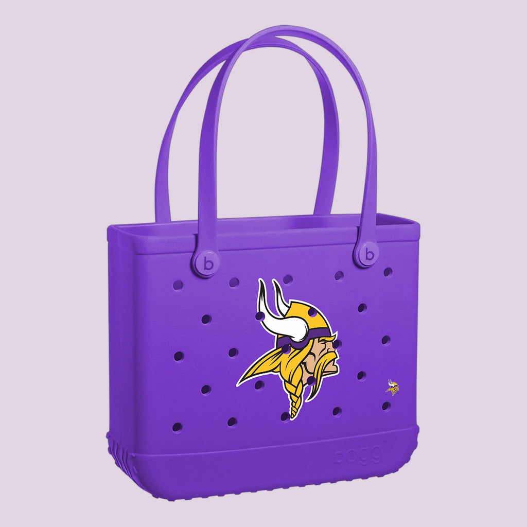 Baby Bogg Bag Minnesota Vikings Easy Clean Rubber Tote Easy Clean Waterproof with Waterproof Phone Pouch for Picnic Days Travel Organizer Vacation Essentials for Women