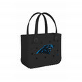 Bitty Bogg Bag Carolina Panthers Waterproof EVA Beach Tote Bag Durable Waterproof with Extra Storage Compartments for Weekend Getaways Travel Organizer Vacation Essentials for Women