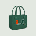 Bitty Bogg Bag Miami Hurricanes Premium EVA Pool Bag Easy Clean Waterproof with Non Slip Bottom for Water Sports Travel Organizer Vacation Essentials for Women