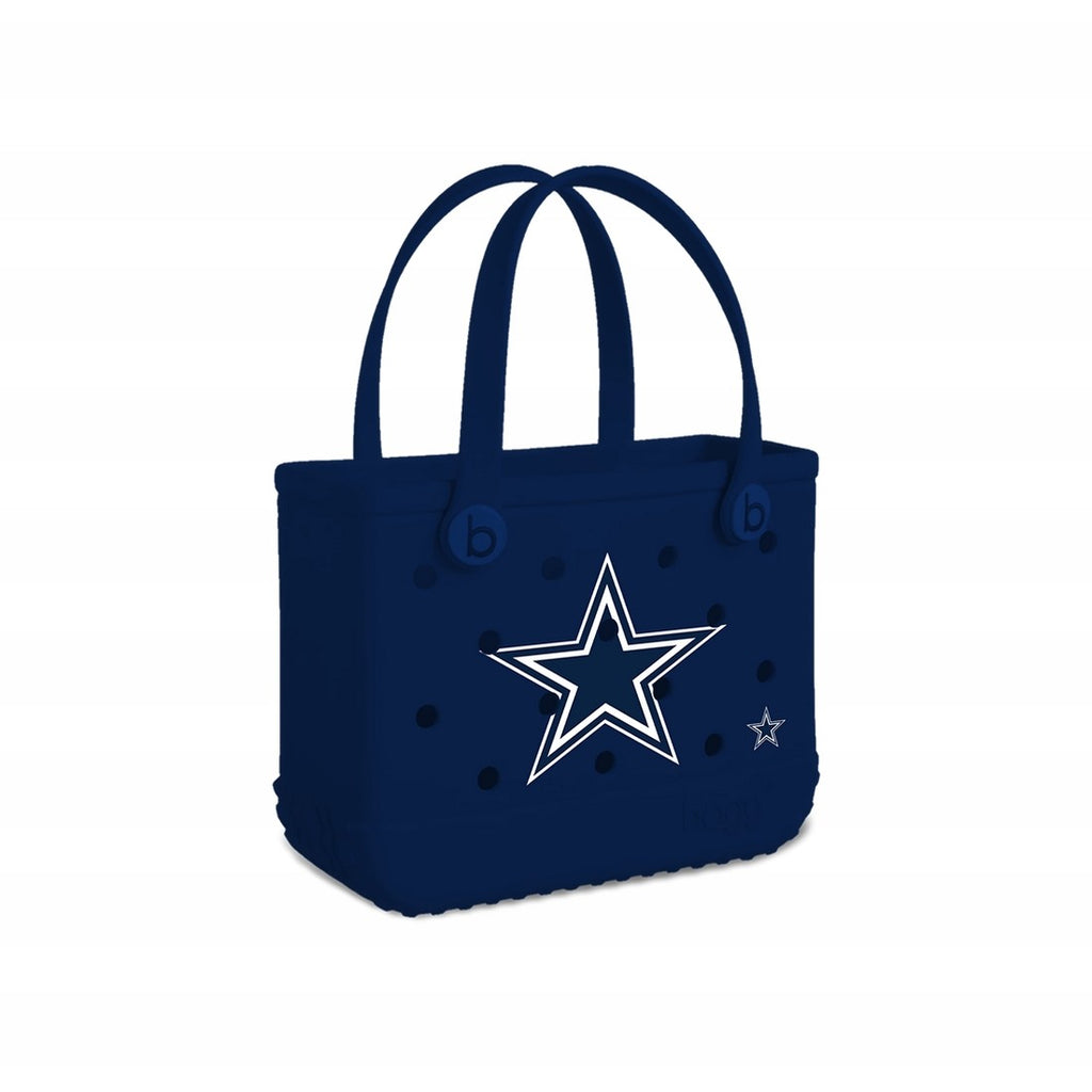 Bitty Bogg Bag Dallas Cowboys Family Beach Day Carryall Easy Clean Washable with Travel Accessory Pouch for Boat Trips Travel Organizer Vacation Essentials for Women