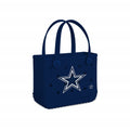 Bitty Bogg Bag Dallas Cowboys Family Beach Day Carryall Easy Clean Washable with Travel Accessory Pouch for Boat Trips Travel Organizer Vacation Essentials for Women