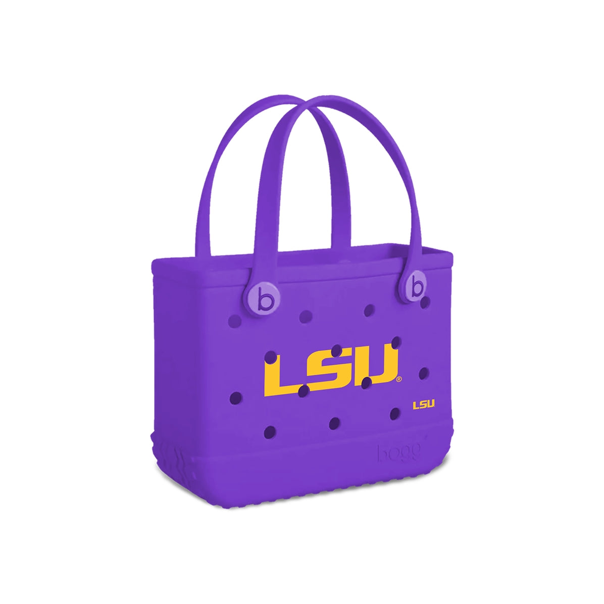 Bitty Bogg Bag LSU Tigers Waterproof EVA Beach Tote Bag Oversized Washable with Adjustable Shoulder Strap for Summer Travel Travel Organizer Vacation Essentials for Women