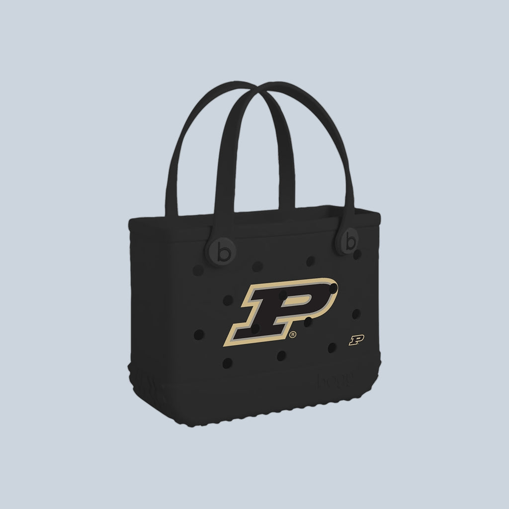 Bitty Bogg Bag Purdue Boilermakers Easy Clean Rubber Tote Easy Clean Durable with Makeup Bag for Beach Vacation Travel Organizer Vacation Essentials for Women