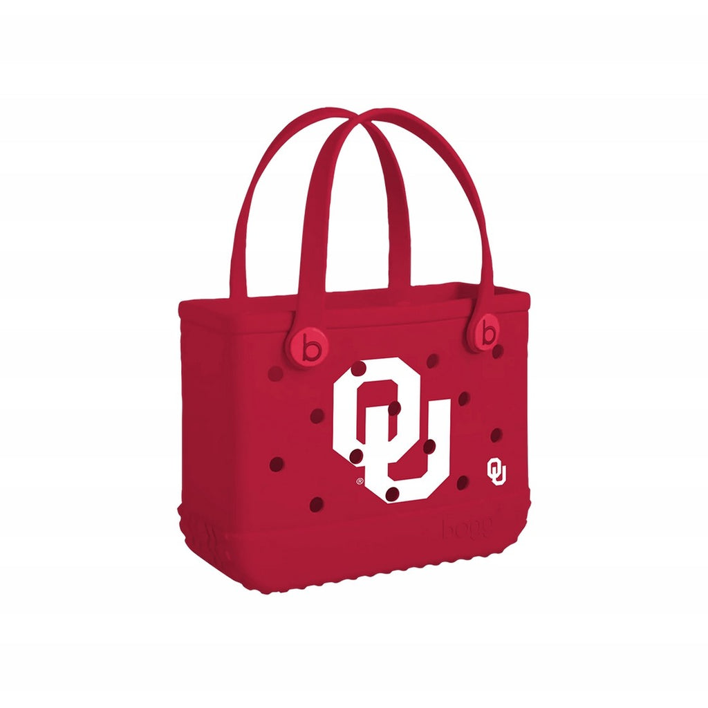Bitty Bogg Bag Oklahoma Sooners Women's Waterproof Beach Tote Waterproof Large Capacity with Non Slip Bottom for Family Beach Days Travel Organizer Vacation Essentials for Women