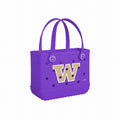 Bitty Bogg Bag Washington Huskies Sunny Getaway Carryall Functional Washable Bonus Cosmetic Bag Included for Outdoor Sports