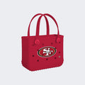 Bitty Bogg Bag San Francisco 49ers Poolside Storage Carryall Travel Friendly Tip Resistant with Reinforced Handles for Family Beach Days Travel Organizer Vacation Essentials for Women