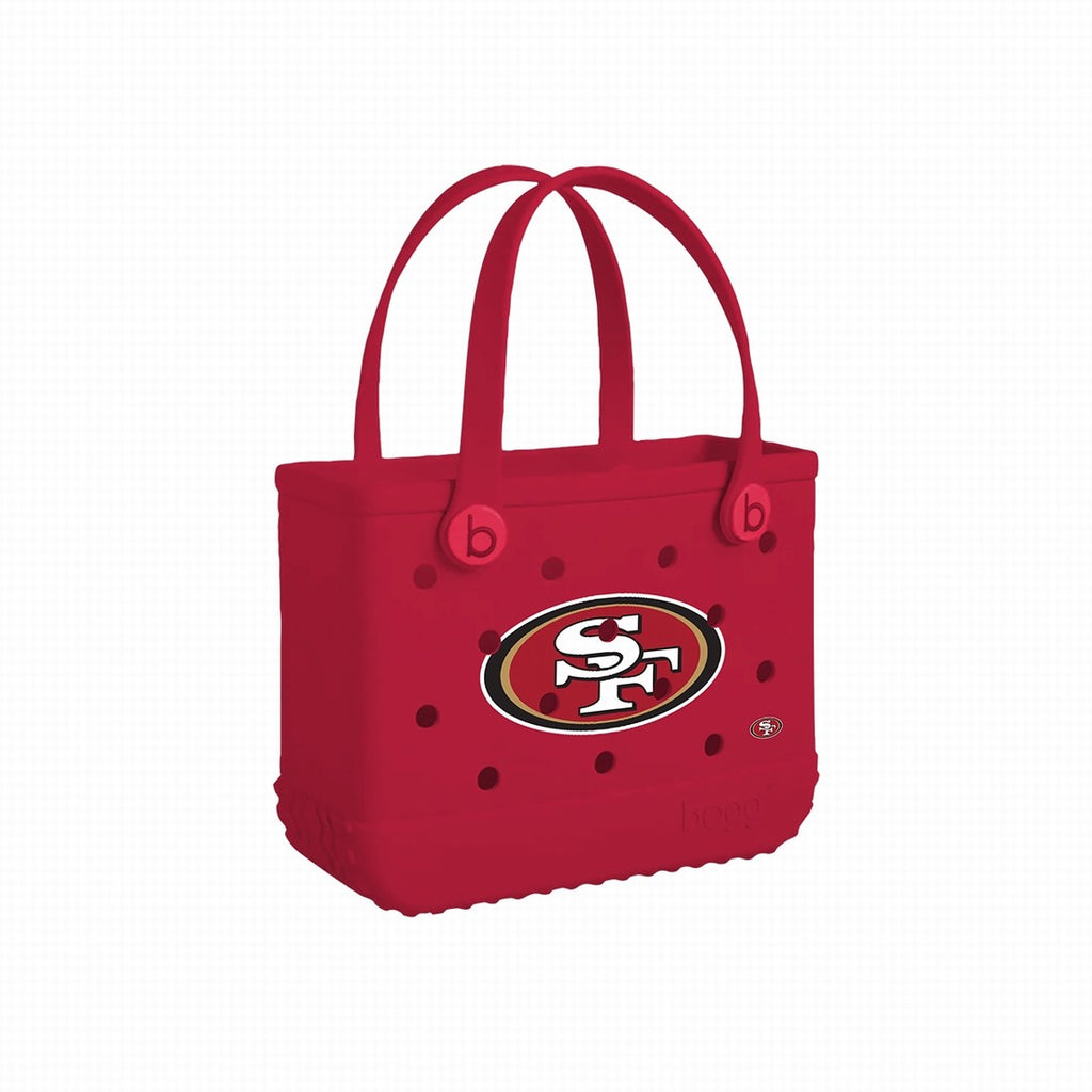 Bitty Bogg Bag San Francisco 49ers Holiday Cruise Tote Portable Washable Reinforced Grip Handles for Resort Vacations