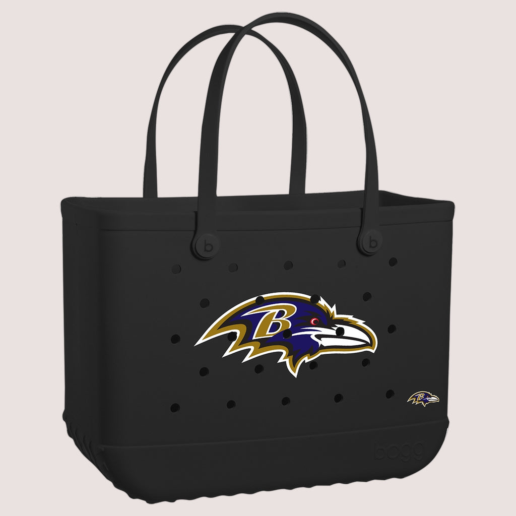 Original Bogg Bag Baltimore Ravens Lightweight Waterproof Carryall Washable Waterproof with Spacious Interior for Outdoor Adventures Travel Organizer Vacation Essentials for Women