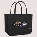 Original Bogg Bag Baltimore Ravens Lightweight Waterproof Carryall Washable Waterproof with Spacious Interior for Outdoor Adventures Travel Organizer Vacation Essentials for Women