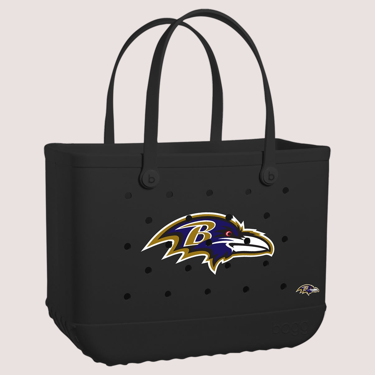 Original Bogg Bag Baltimore Ravens Lightweight Waterproof Carryall Washable Waterproof with Spacious Interior for Outdoor Adventures Travel Organizer Vacation Essentials for Women