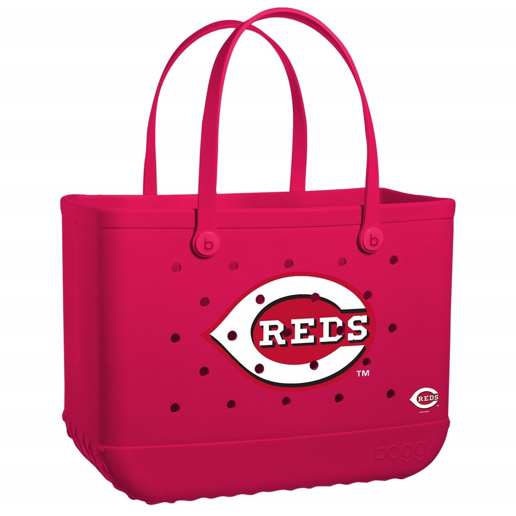 Original Bogg Bag Cincinnati Reds Summer Escape Beach Bag Portable Oversized Deep Storage Interior for Beach Holidays