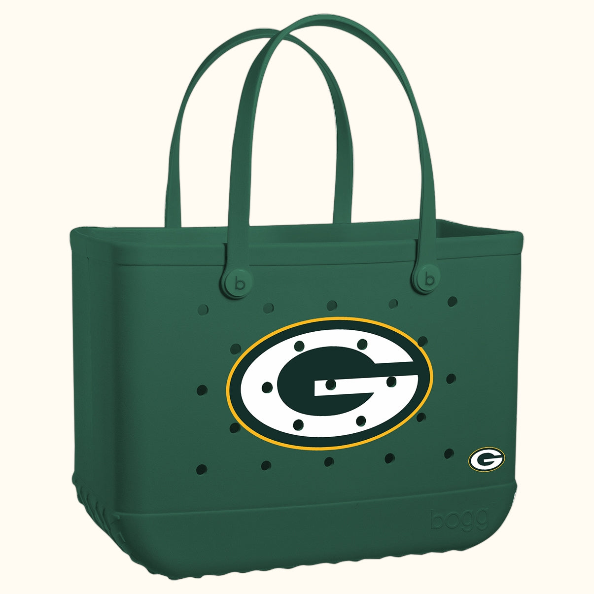 Original Bogg Bag Green Bay Packers Travel Ready Pool Tote Flexible Easy Clean Accessory Organizer Pouch for Weekend Travel
