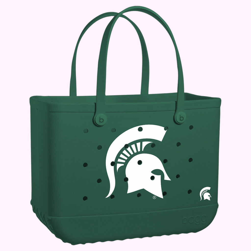 Original Bogg Bag Michigan State Spartans Quick Dry Beach Storage Tote Washable Travel Friendly with Adjustable Shoulder Strap for Water Sports Travel Organizer Vacation Essentials for Women