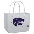 Original Bogg Bag Kansas State Wildcats Seaside Family Tote Flexible Oversized Waterproof Phone Pouch Included for Summer Adventures