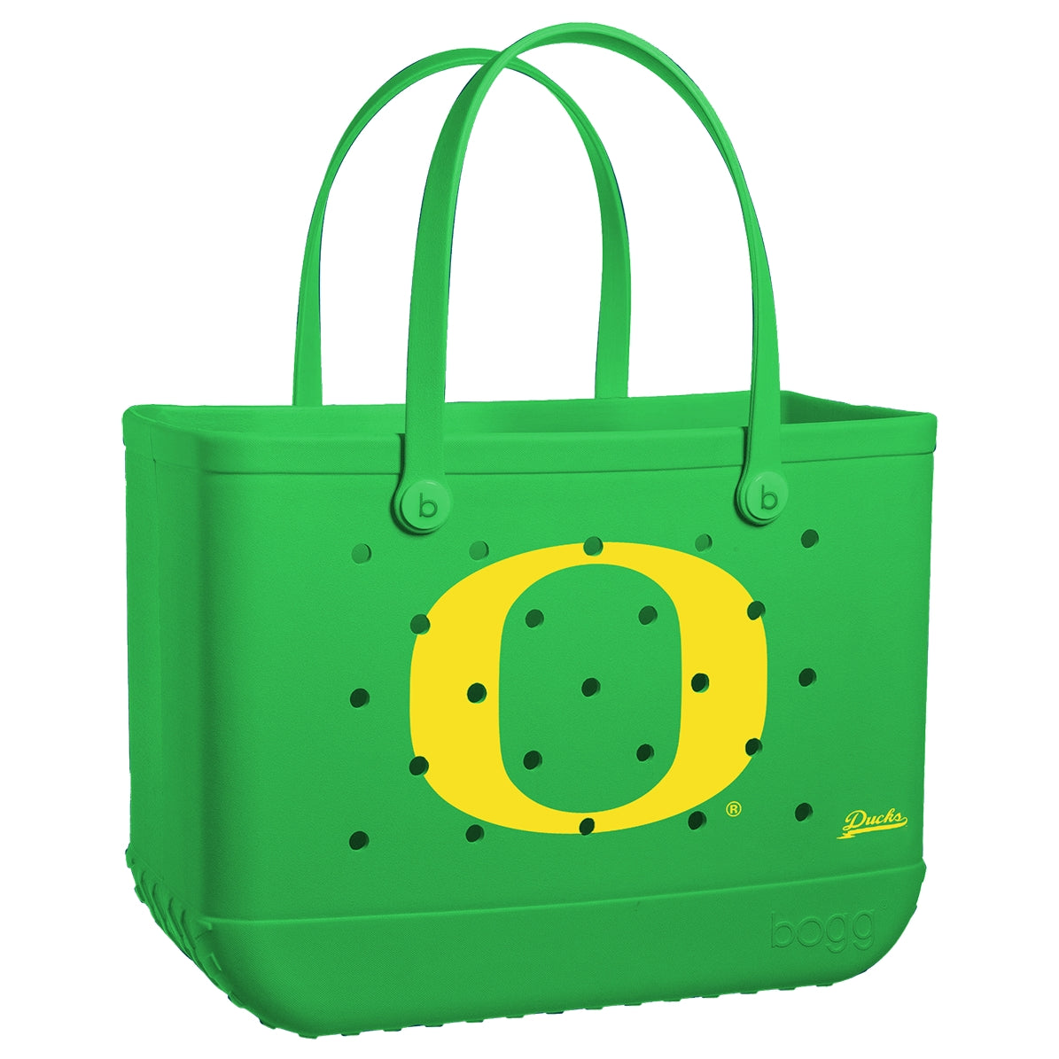 Original Bogg Bag Oregon Ducks Family Size Beach Organizer Waterproof Easy Clean with Waterproof Phone Pouch for Beach Vacation Travel Organizer Vacation Essentials for Women