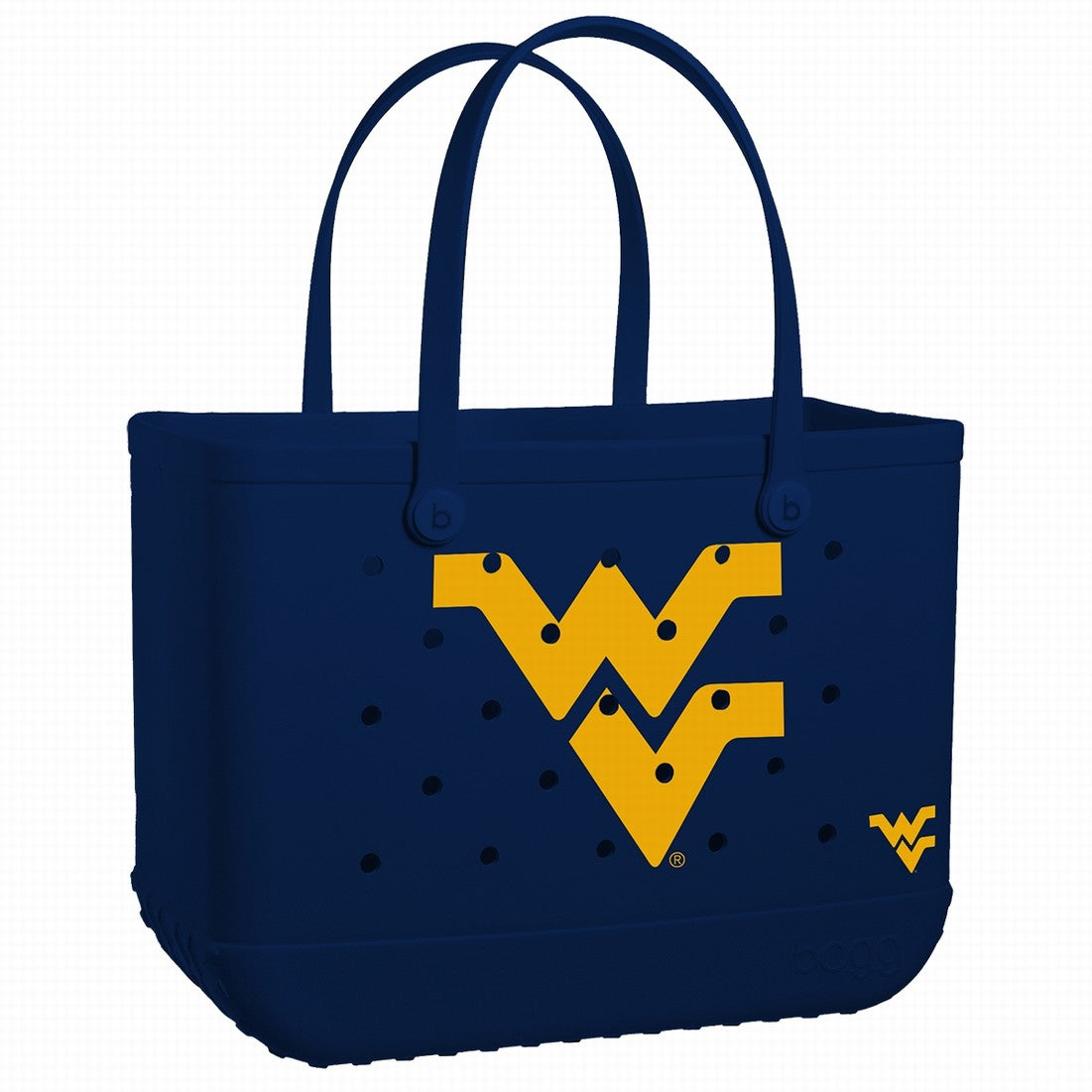 Original Bogg Bag West Virginia Mountaineers Women's Waterproof Beach Tote Large Capacity Washable with Easy Clean Surface for Yacht Excursions Travel Organizer Vacation Essentials for Women