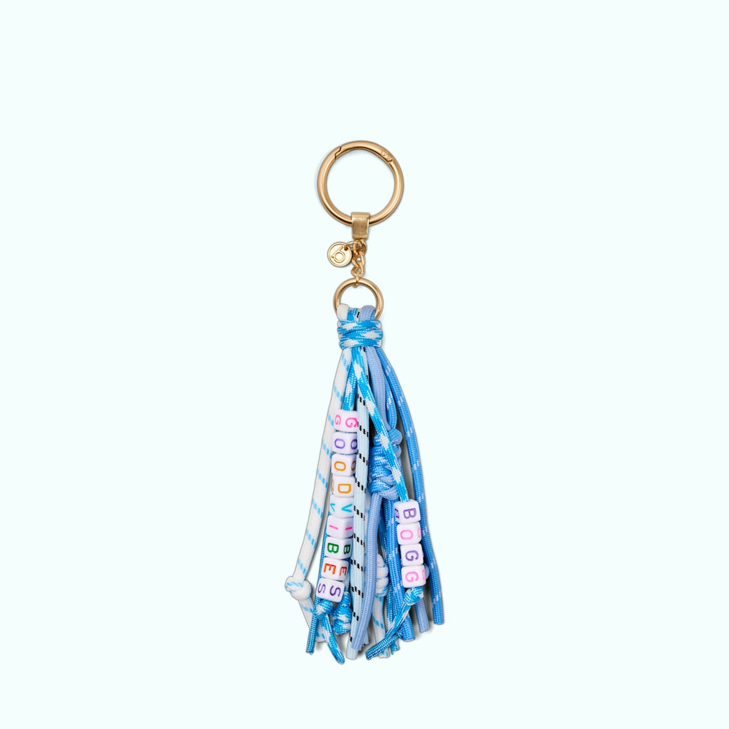 Bogg'd & Charmed Good Vibes Tassel Resort Lifestyle Tote Premium Tip Resistant Extra Wide Opening for Women