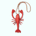 Bogg'd & Charmed Raffia Lobster Weekend Escape Carryall Portable Easy Clean Reinforced Grip Handles for Weekend Travel