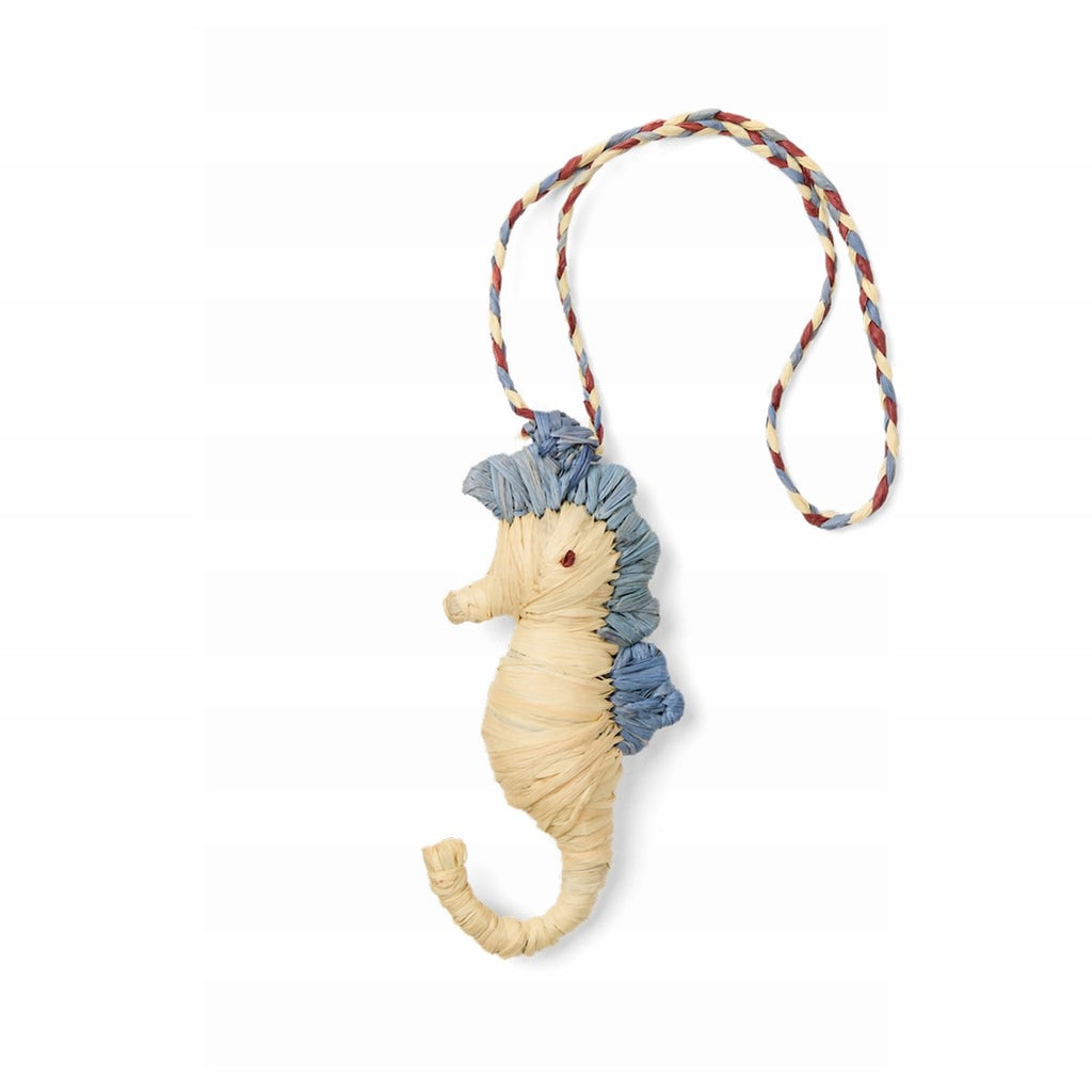 Bogg'd & Charmed Raffia Seahorse Pool Party Storage Bag Functional Sandproof Non Slip Bottom Design for Women