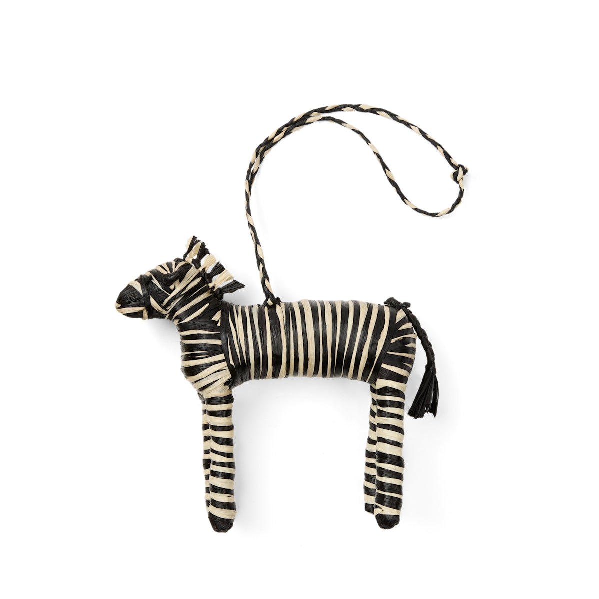 Bogg'd & Charmed Raffia Zebra Family Fun Day Tote Portable Waterproof Accessory Organizer Pouch for Pool Activities