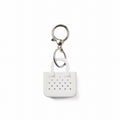 Tiny Tote Keychain For Shore White Ocean Breeze Carryall Flexible Sandproof Extra Wide Opening for Beach Holidays