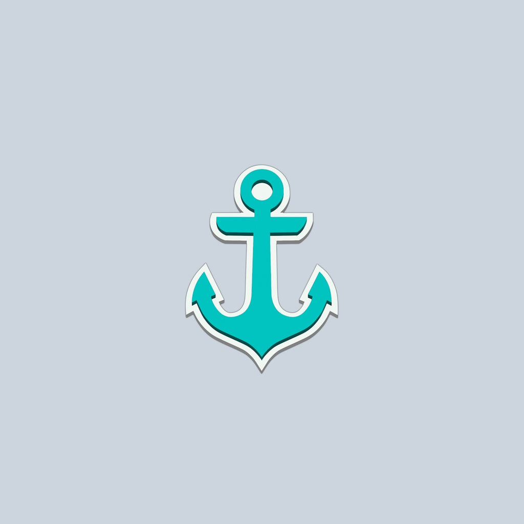 Bogg Bit Turquoise Anchor Summer Escape Beach Bag Functional Travel Friendly Easy Maintenance Surface for Cruise Travel